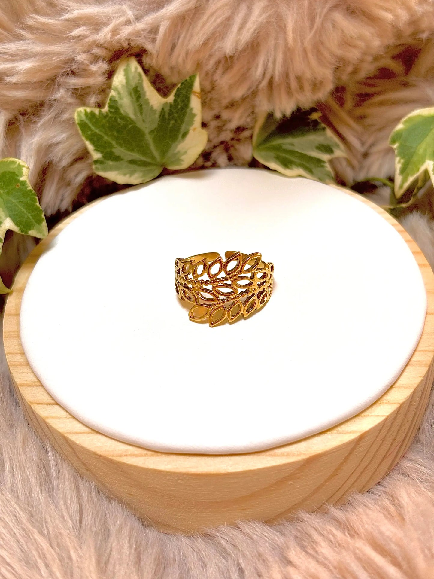 bague feuillage