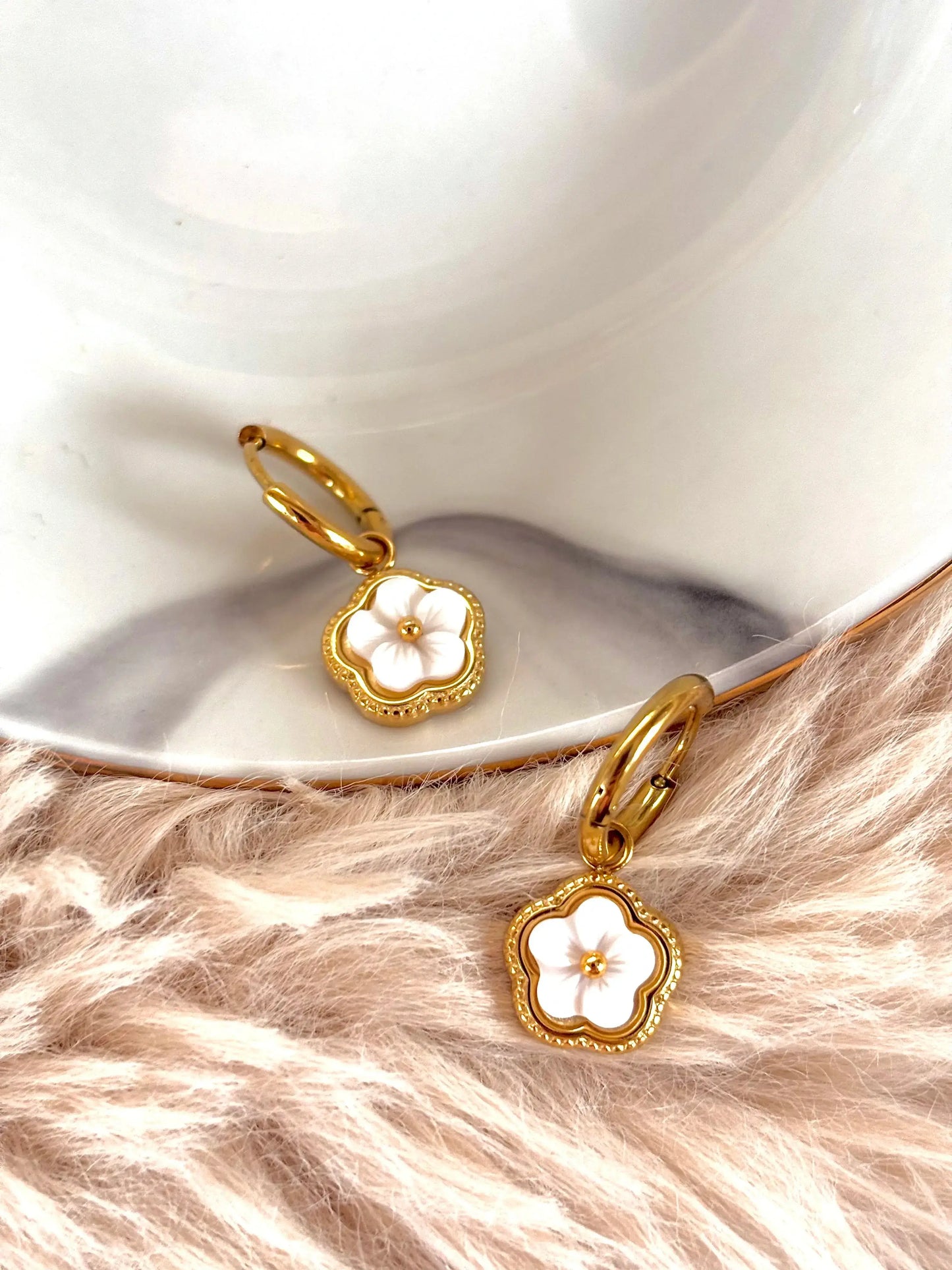boucles d'oreilles fleurs