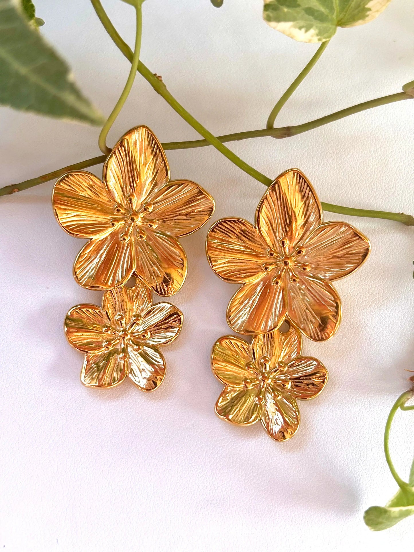 boucles d'oreilles fleurs