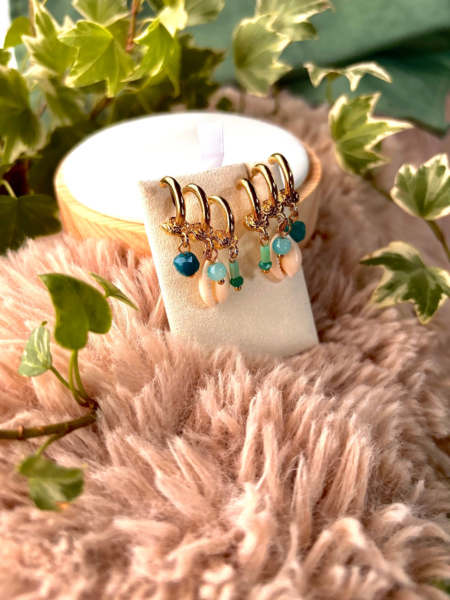 boucles d'oreilles avec amazonite