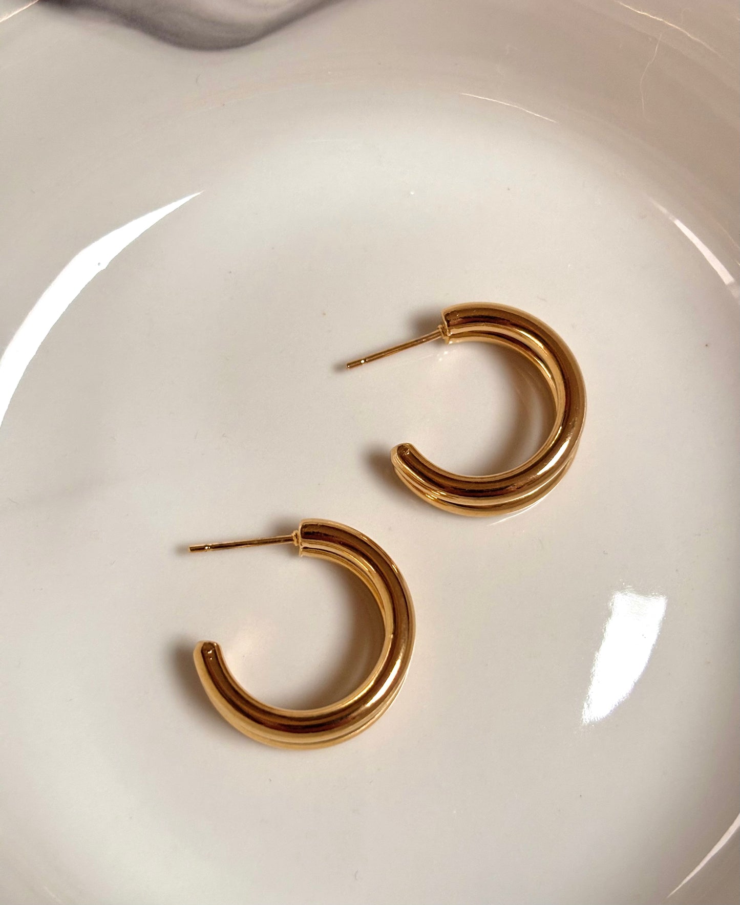 Boucles d’oreilles en acier inoxydable doré