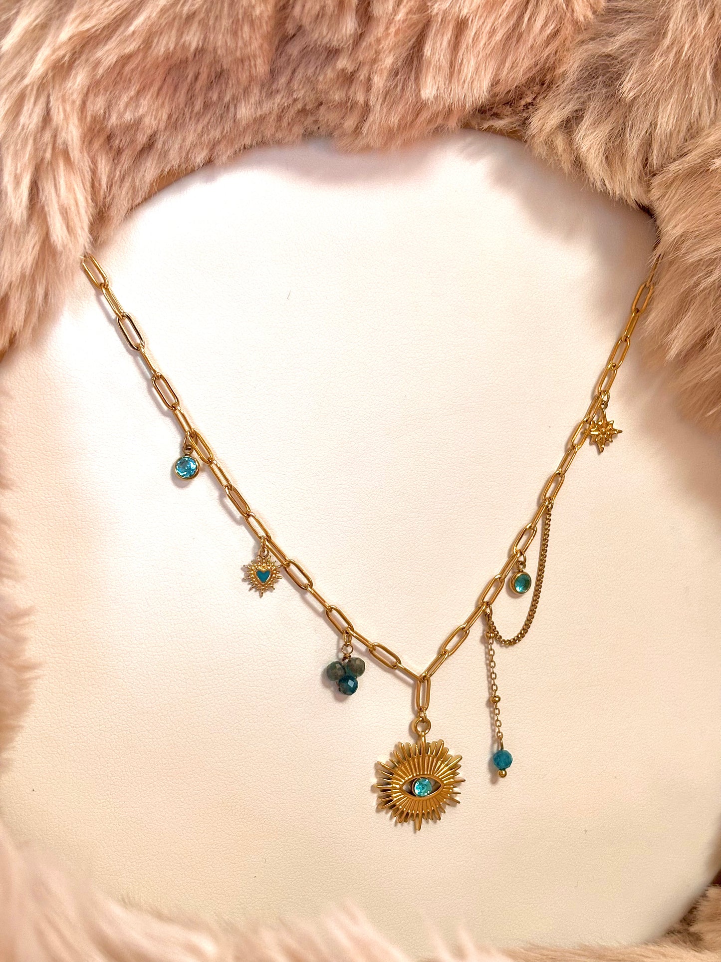 Collier mystic coloris bleu