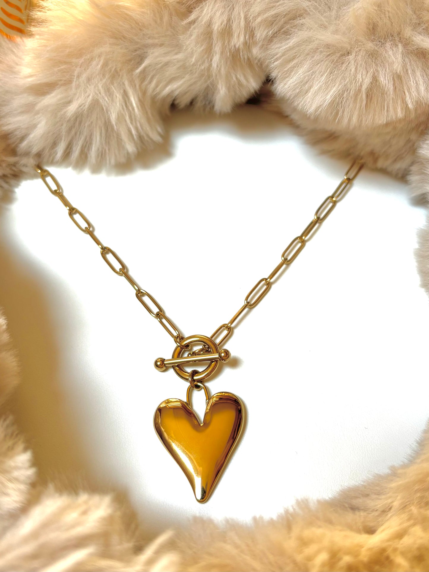 Collier en acier inoxydable doré