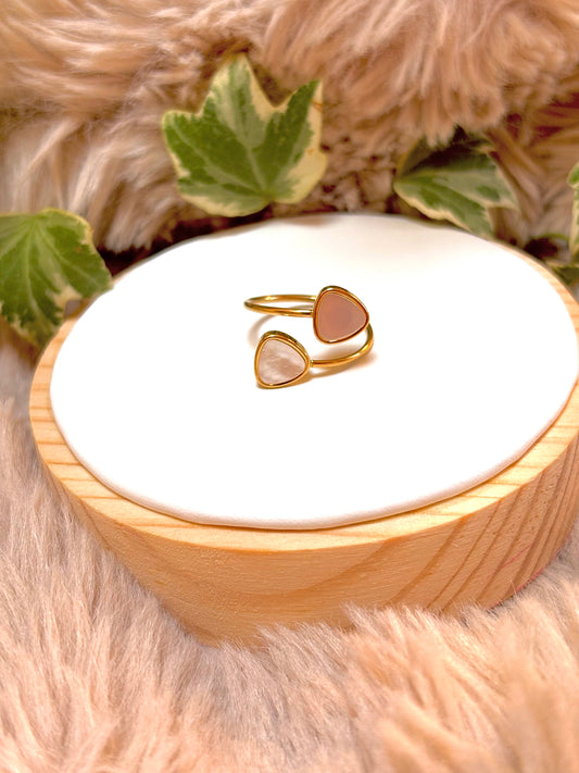 bague avec double nacre