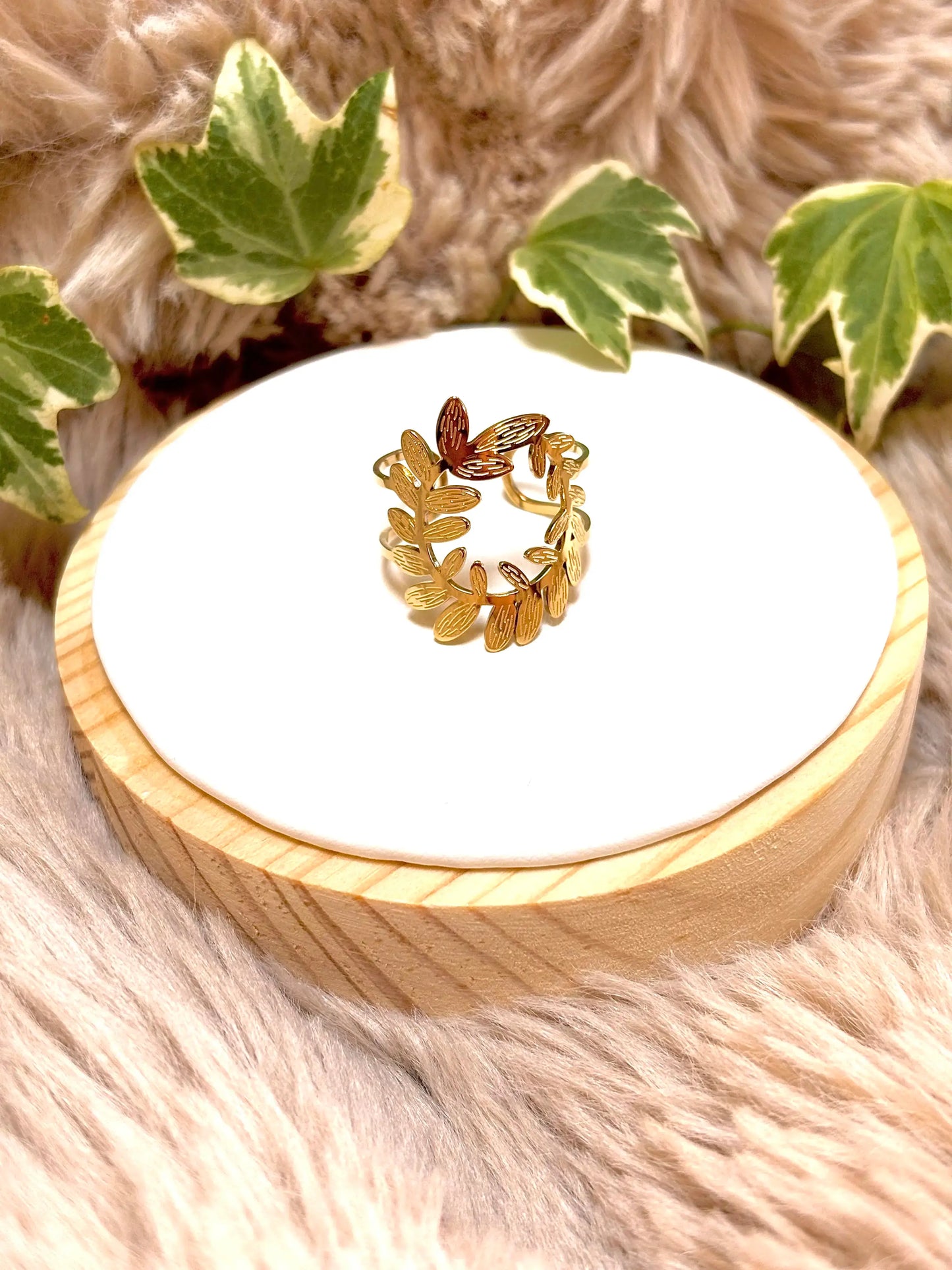 bague avec ouverture sur le dessus