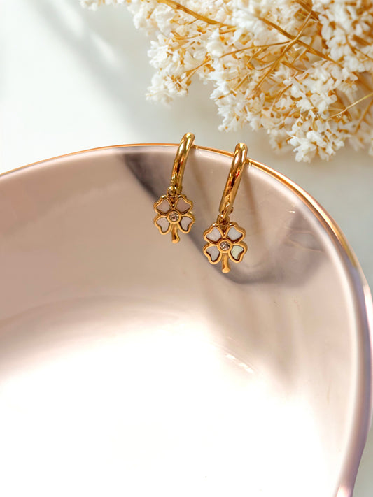 boucles d'oreilles trèfles