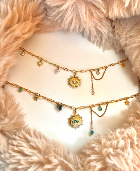 Collier multi-breloques