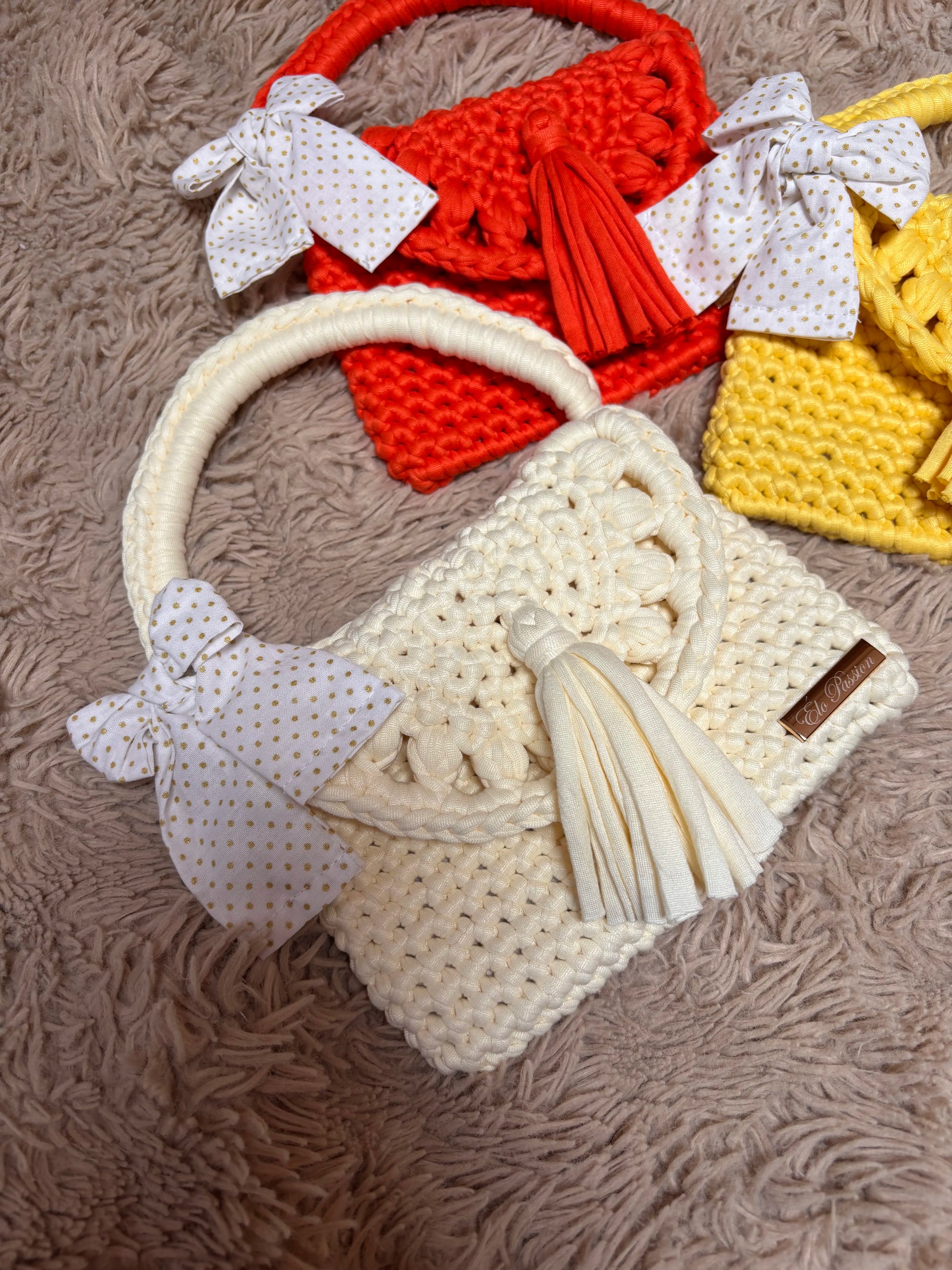Sac artisanal coloris blanc crème